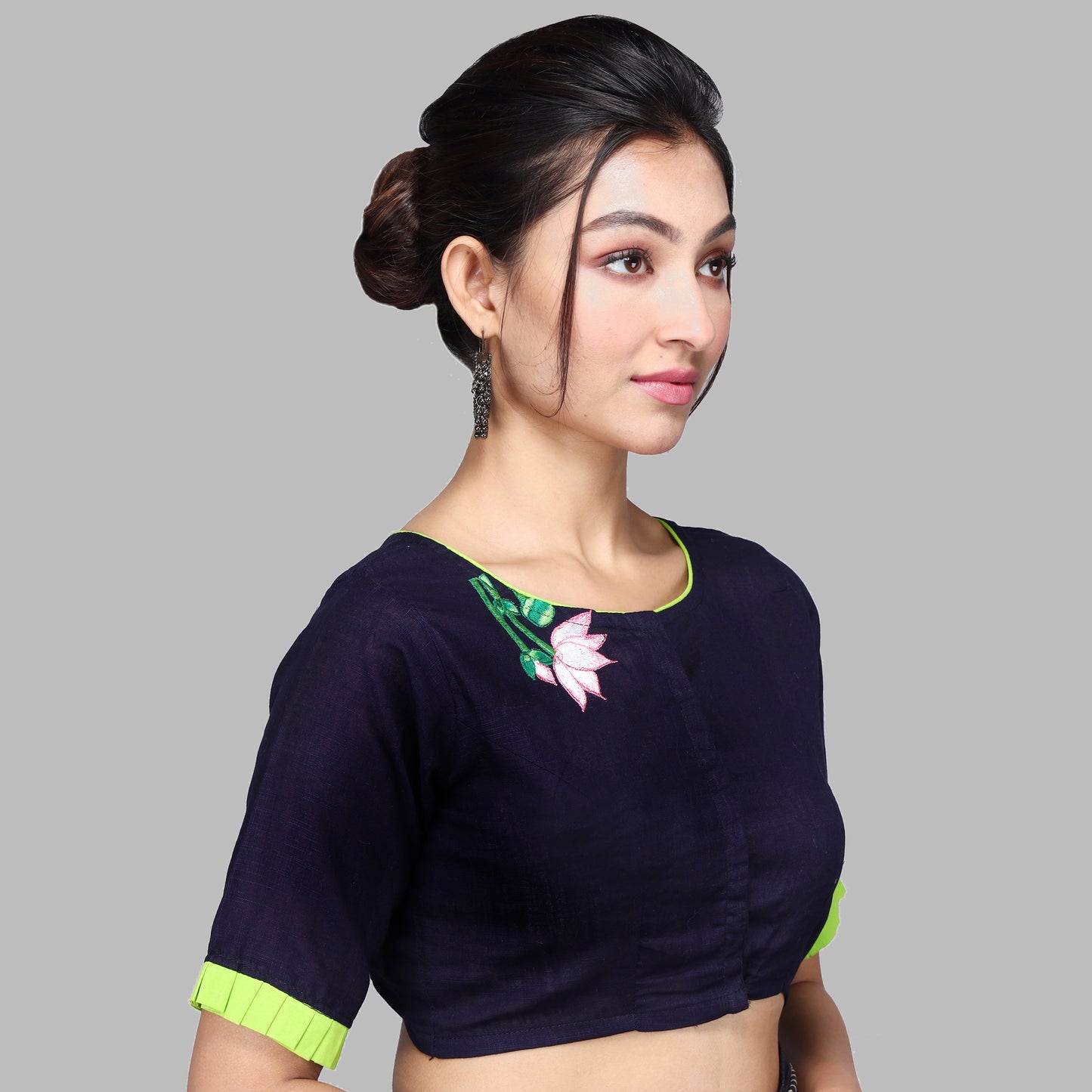 EMBROIDERY DESIGN COTTON BLOUSES FOR WOMEN