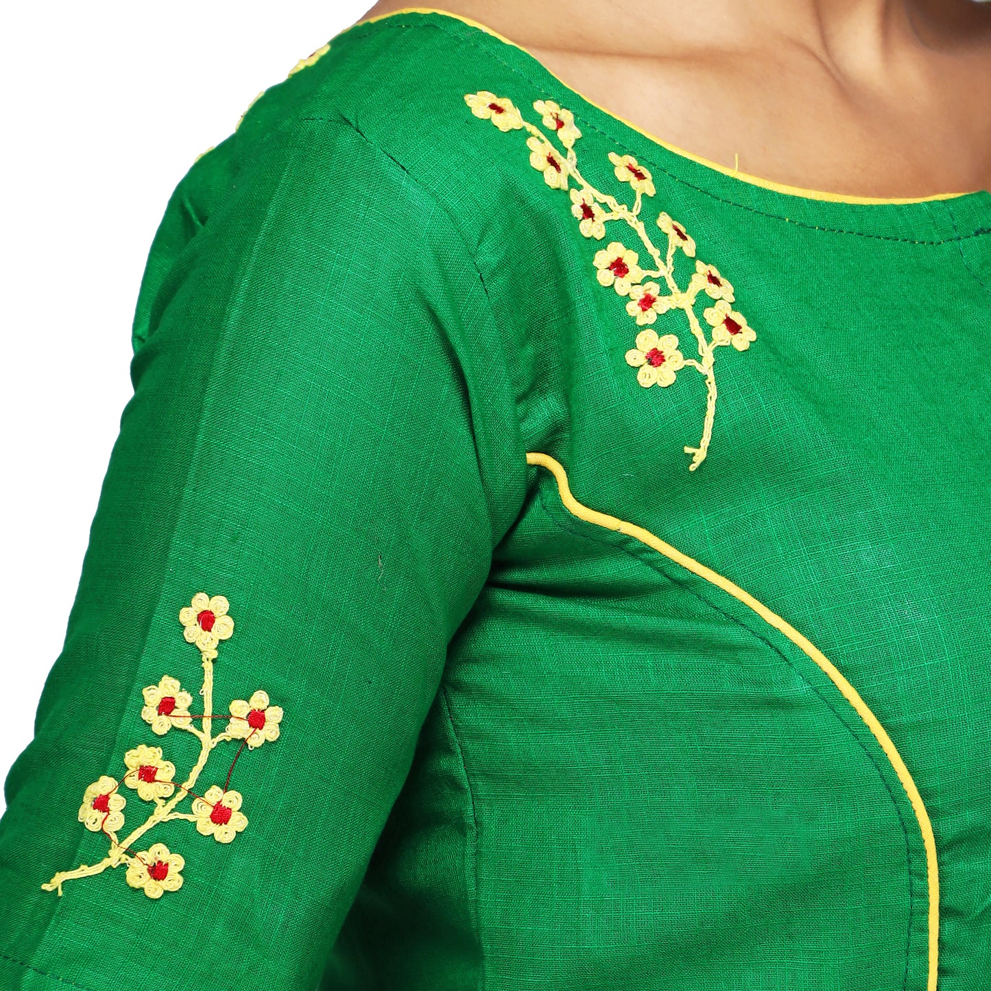 EMBROIDERY DESIGN COTTON BLOUSES FOR WOMEN