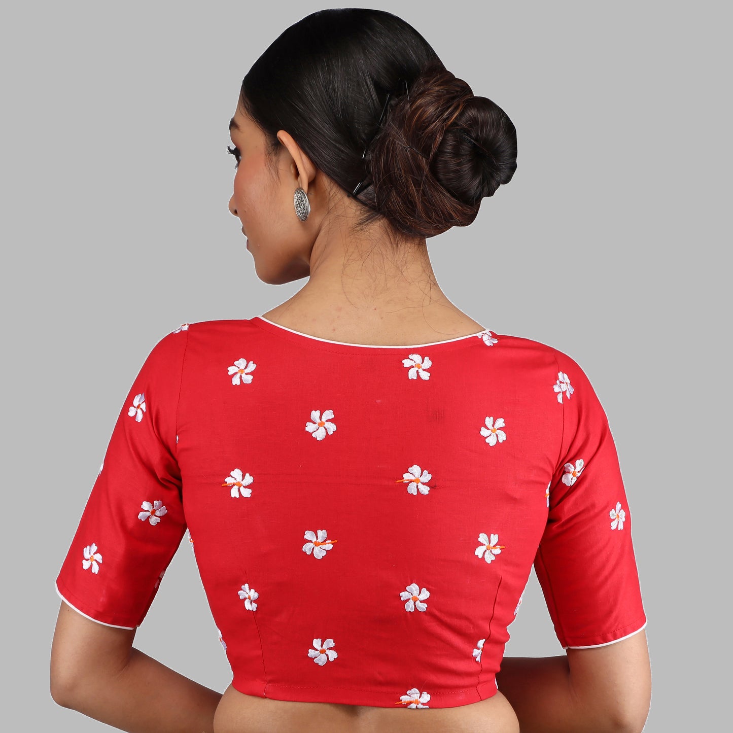 EMBROIDERY DESIGN COTTON BLOUSES FOR WOMEN