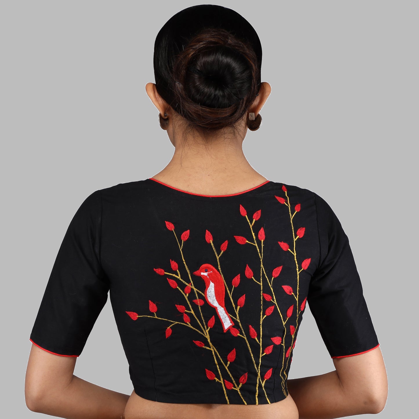 EMBROIDERY DESIGN COTTON BLOUSES FOR WOMEN