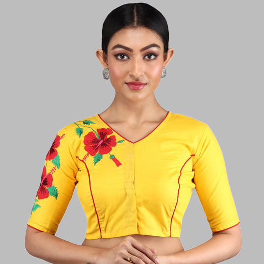 EMBROIDERY DESIGN COTTON BLOUSES FOR WOMEN