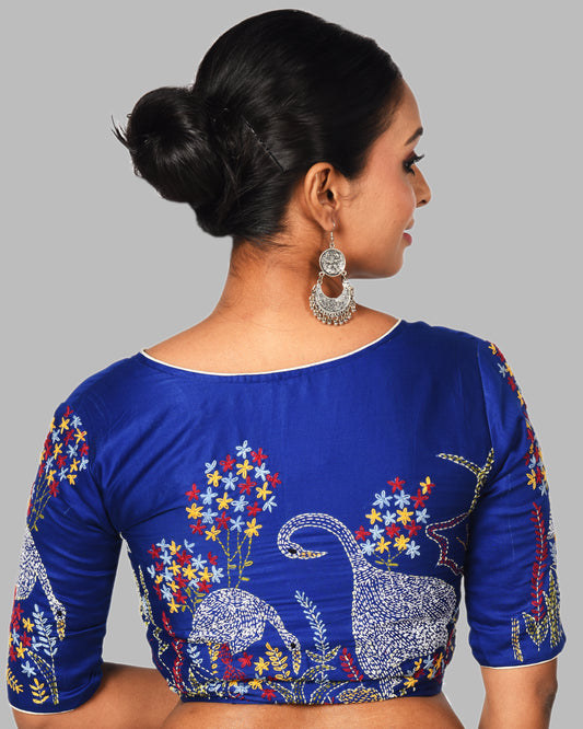 KANTHA STITCH HAND WORK BLOUSE