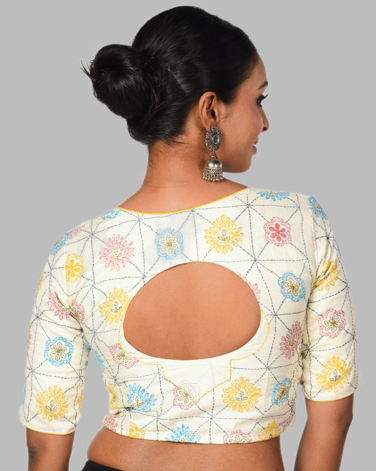 KANTHA STITCH HAND WORK BLOUSE