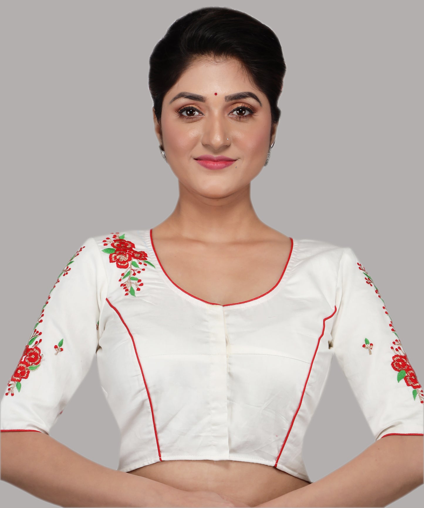 EMBROIDERY DESIGN MALAI COTTON BLOUSES