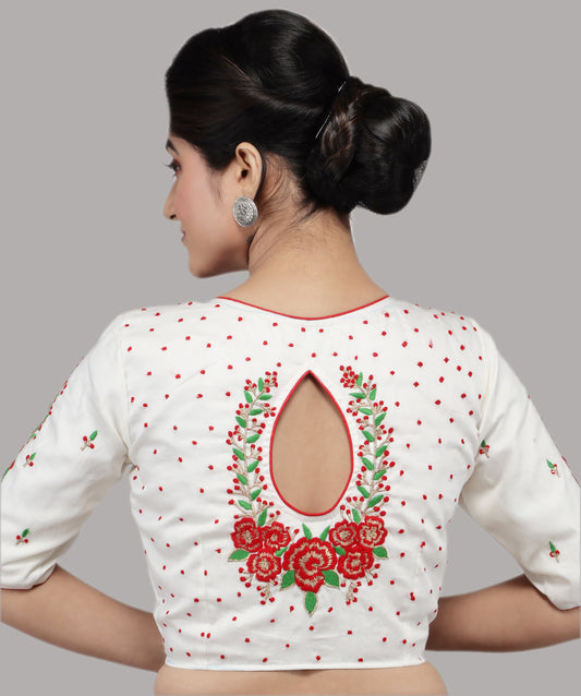 EMBROIDERY DESIGN MALAI COTTON BLOUSES