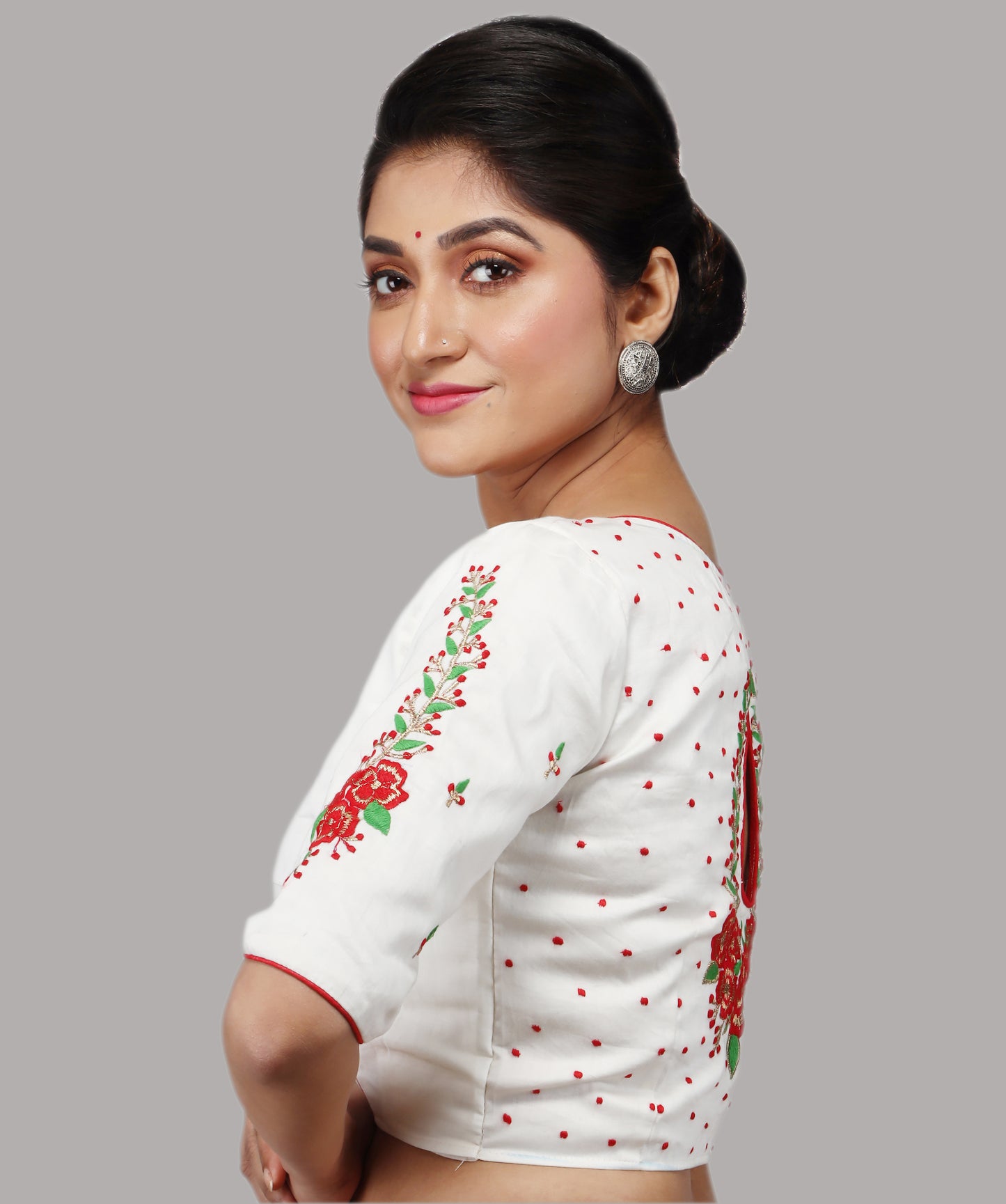 EMBROIDERY DESIGN MALAI COTTON BLOUSES