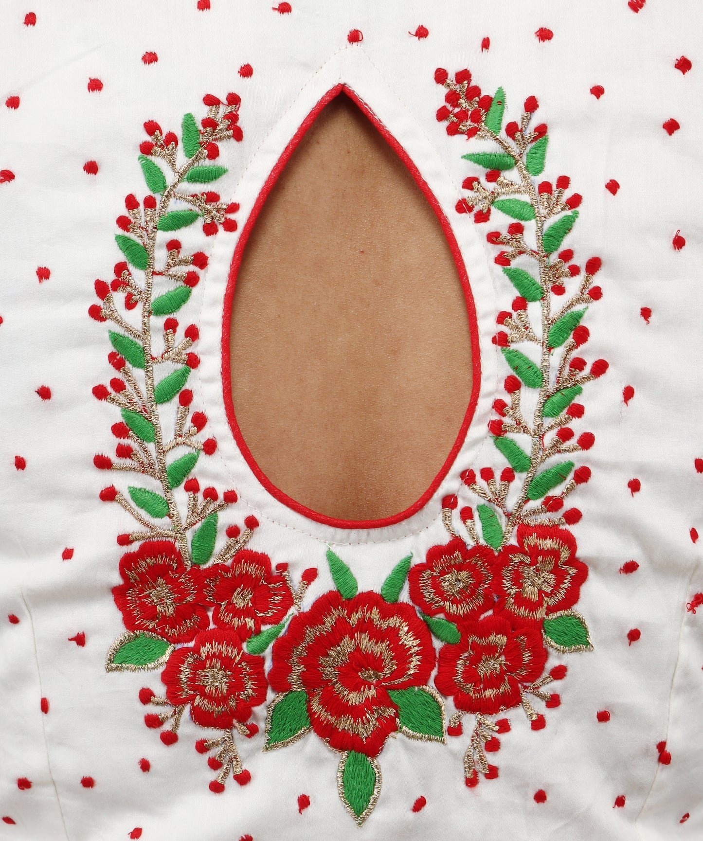 EMBROIDERY DESIGN MALAI COTTON BLOUSES