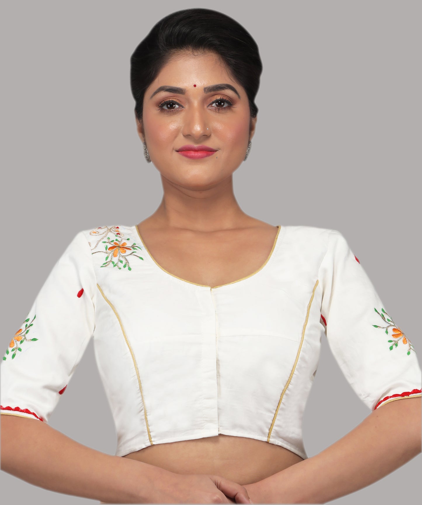 EMBROIDERY DESIGN MALAI COTTON BLOUSES