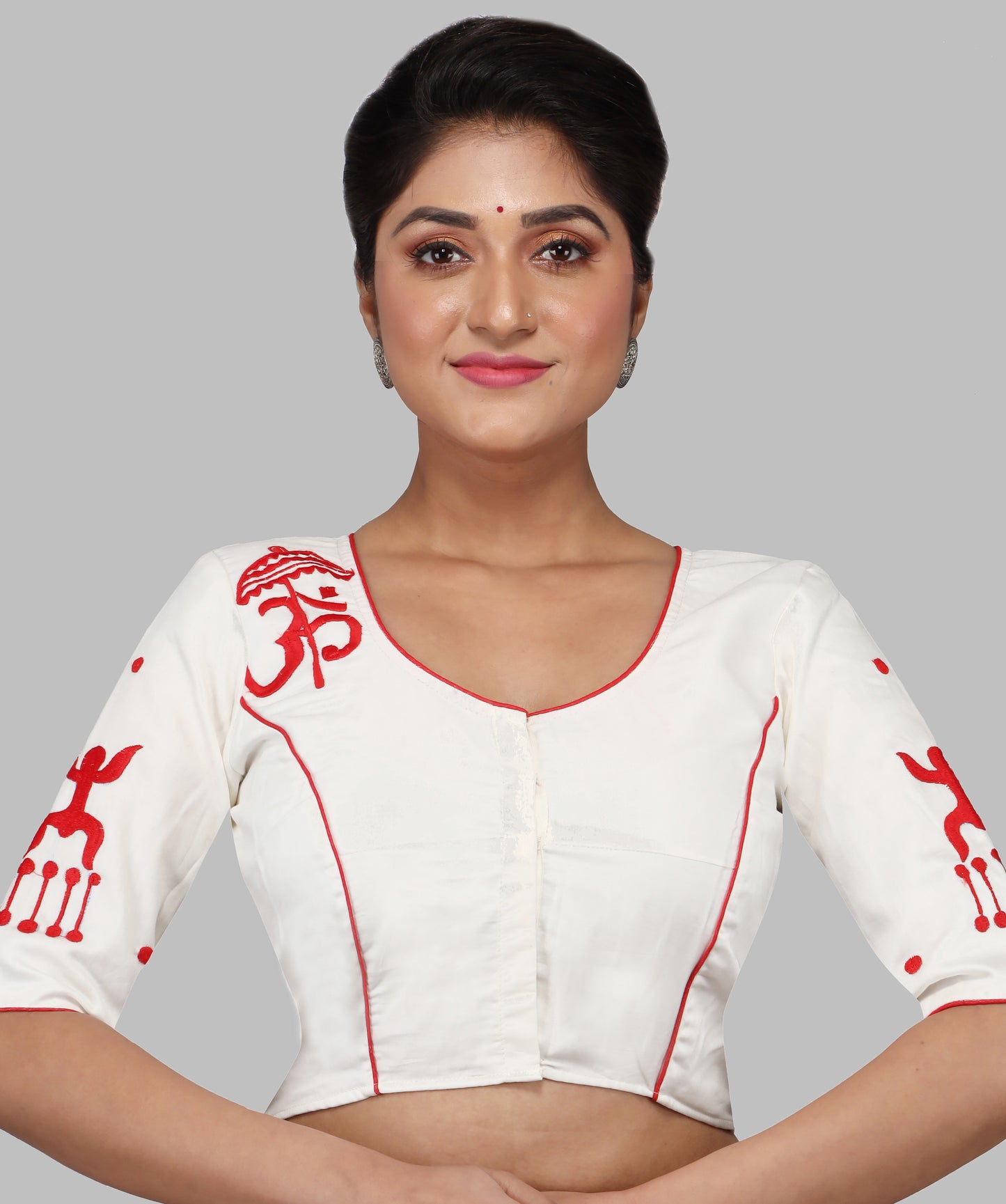 EMBROIDERY DESIGN MALAI COTTON BLOUSES