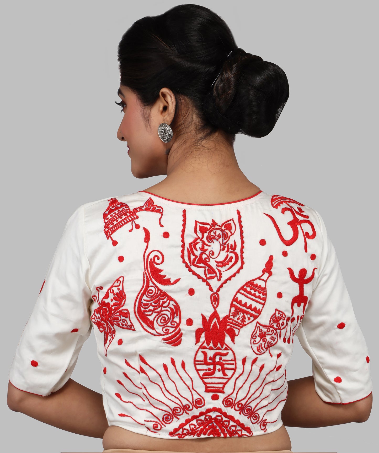 EMBROIDERY DESIGN MALAI COTTON BLOUSES