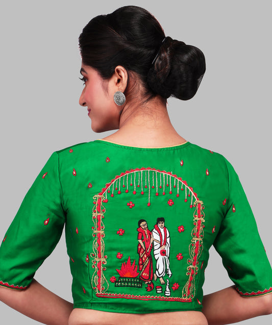 EMBROIDERY DESIGN MALAI COTTON BLOUSES